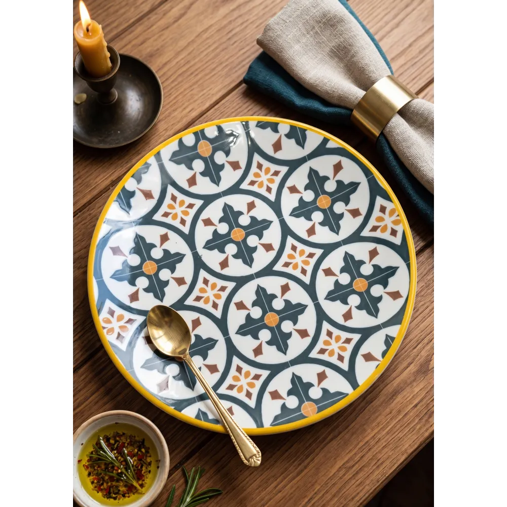 GÜRAL PORSELEN 6 ADET SUJE SERİSİ 19 CM PASTA TABAĞI 30260