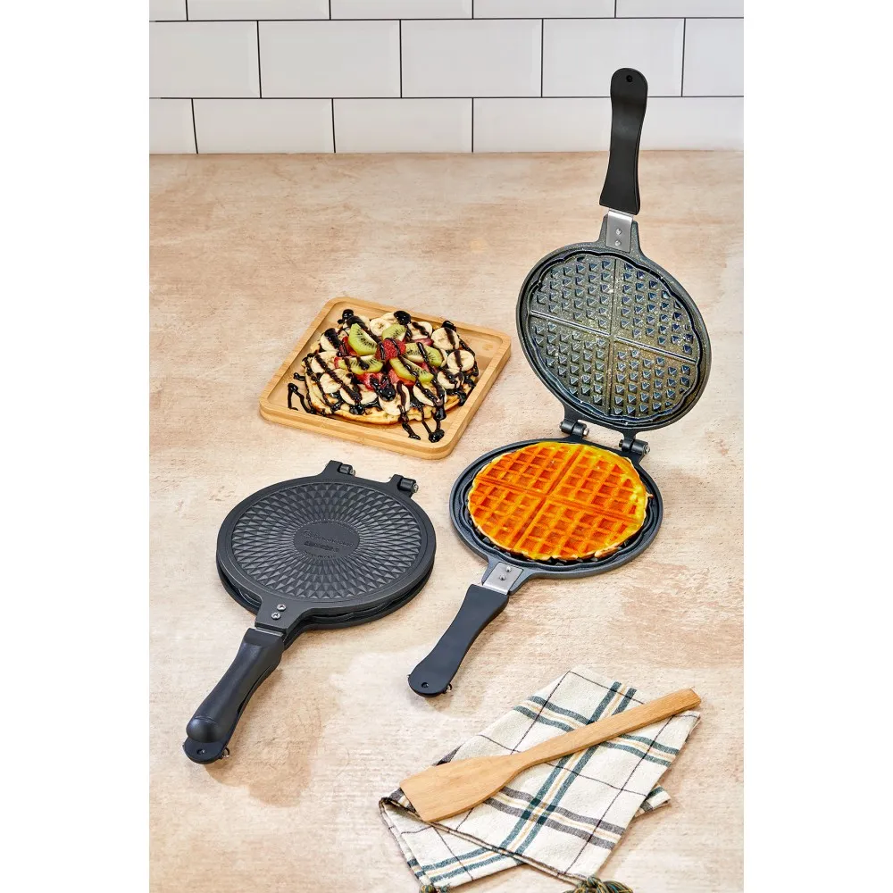 Döküm Waffle Tavası Bakalit Sap