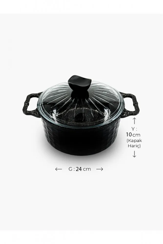 Polochef Döküm Granit Kızartma Tenceresi Fritöz 24 cm