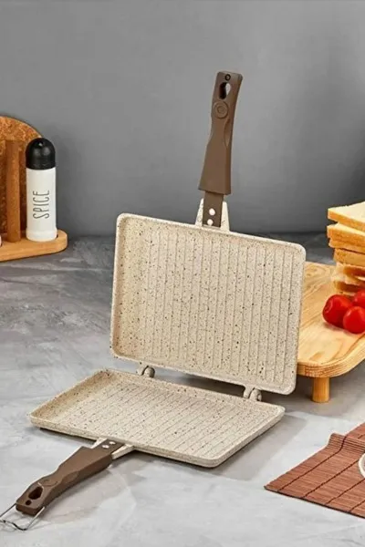 İnci Döküm Ocak Üstü El Tost Makinesi - Krem