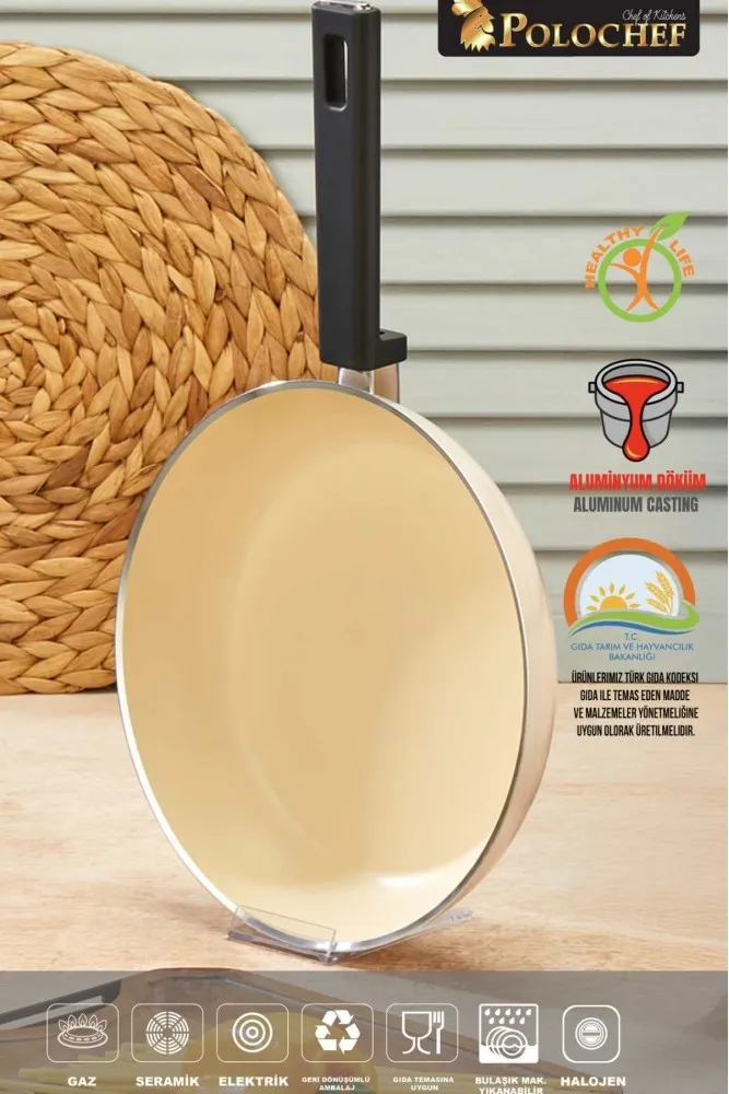 Vista Seramik 7 Parça Tencere Seti Bej (20-24-26-26 cm)