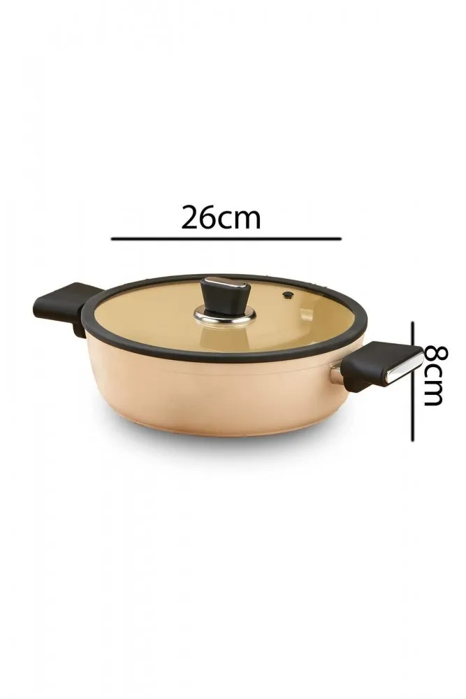 Vista Seramik 7 Parça Tencere Seti Bej (20-24-26-26 cm)