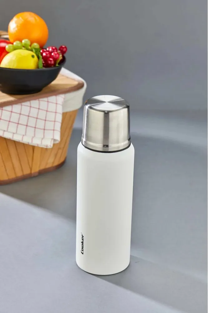 COOKER 750 ML BEYAZ TERMOS 24 SAT SICAK 48 SAAT SOĞUK (BEYAZ)