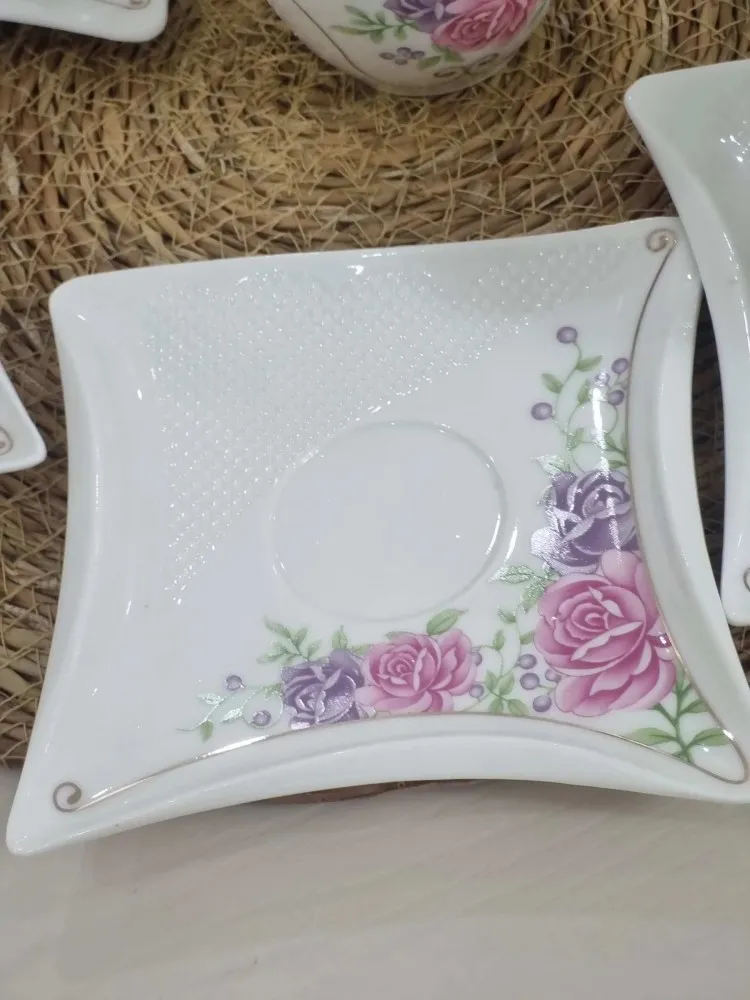 CVS 6 KİŞİLİK 12 PARÇA KARE ÇAY FİNCAN SETİ 