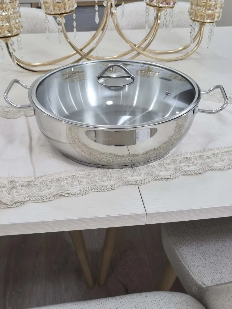 DefneSARE ÇELİK TENCERE 30 CM BASIK YAYVAN