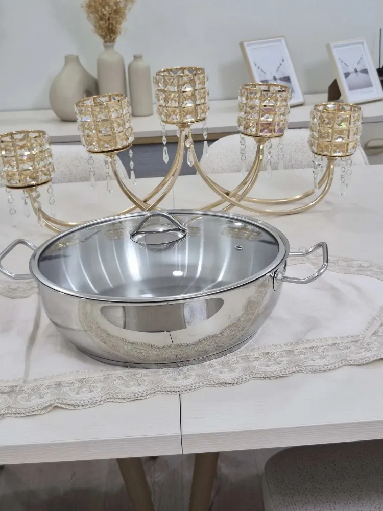 DefneSARE ÇELİK TENCERE 30 CM BASIK YAYVAN