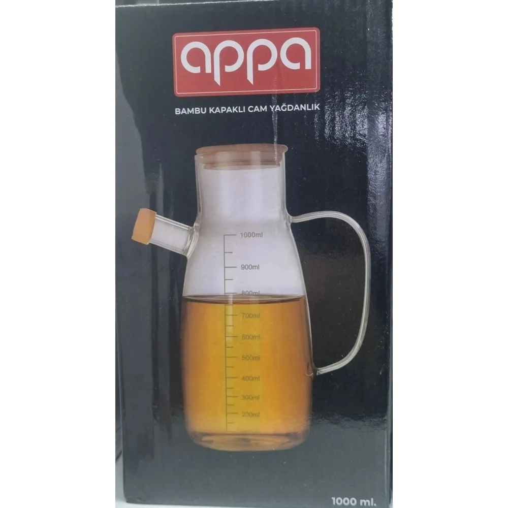 APPA bambu kapaklı 1000 ml yağdanlık