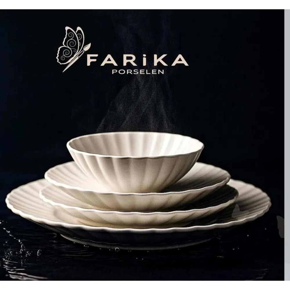 FARİKA IŞIL SADE MODEL 24 PARÇA PORSELEN YEMEK TAKIMI