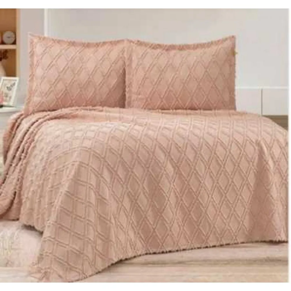 GOLDEN HOME CAROLİNA ÇİFT KİŞİLİK YASTIKLI PİKE PUDRA GOLDEN HOME CAROLİNA ÇİFT KİŞİLİK YASTIKLI PİKE PUDRA