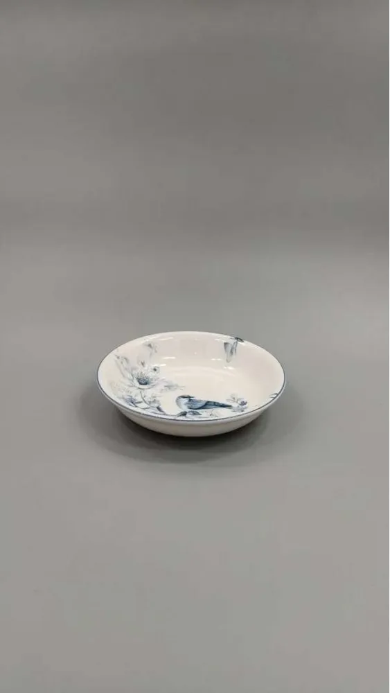 GÜRAL PORSELEN 6 ADET SUJE SERİSİ 14 CM ÇUKUR TABAK ÇEREZLİK  1891 KUŞLU