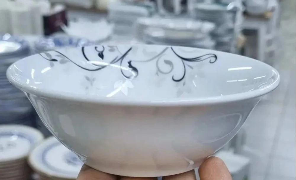 GÜRAL PORSELEN 6 ADETSİYAH DESENLİ ÇORBA KASESİ KEO14KK12442 (BEYAZ)