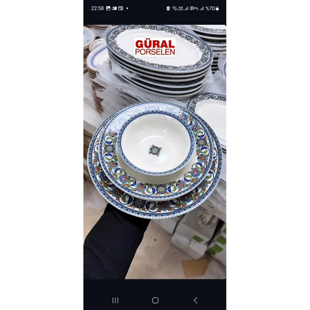 GÜRAL PORSELEN TOPKAPI MODELİ 6 KİŞİLİK 24 PARÇA YEMEK TAKIMI GÜRAL PORSELEN TOPKAPI MODELİ 6 KİŞİLİK 24 PARÇA YEMEK TAKIMI