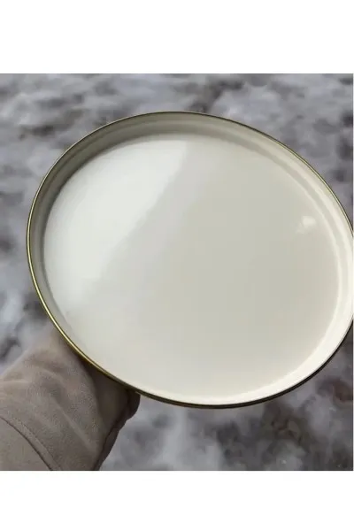 26 cm Emaye tepsi ( KREM)