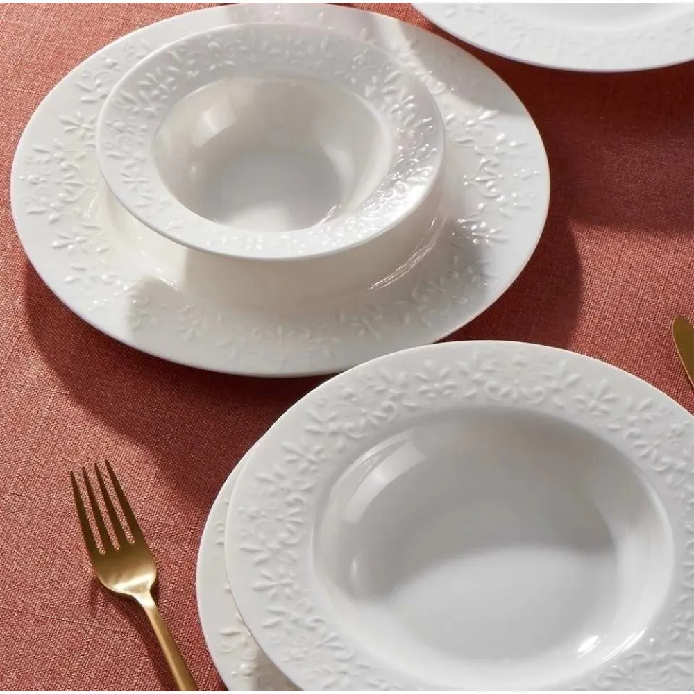 Güral porselen Dilruba 6 kişilik 24 parça set(krem)