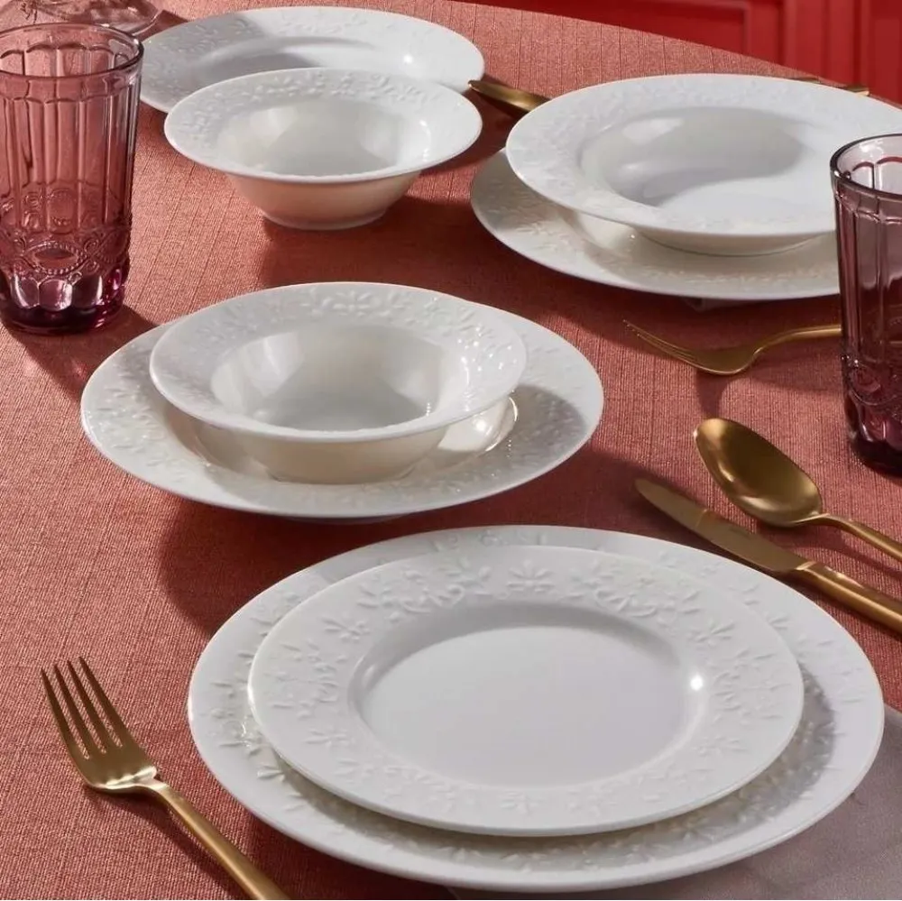 Güral porselen Dilruba 6 kişilik 24 parça set(krem)
