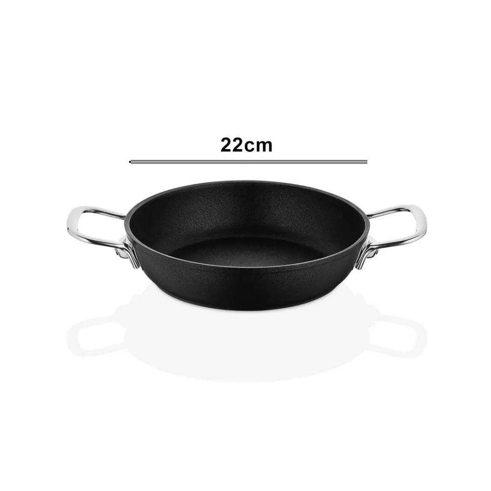 Amboss Dark Yanmaz Yapışmaz Titanyum Kaplama Sahan 22 cm