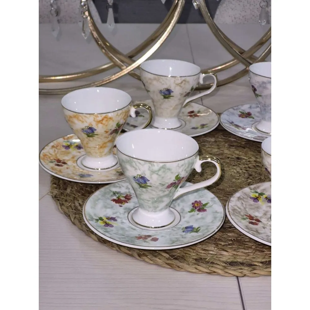 JUVİA 6kişilik 12 parça kafe fincanı [JV-12810]