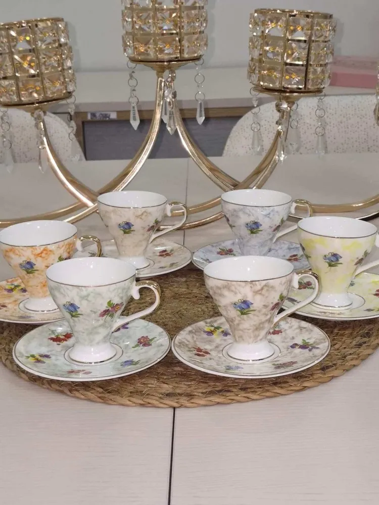 JUVİA 6kişilik 12 parça kafe fincanı [JV-12810]