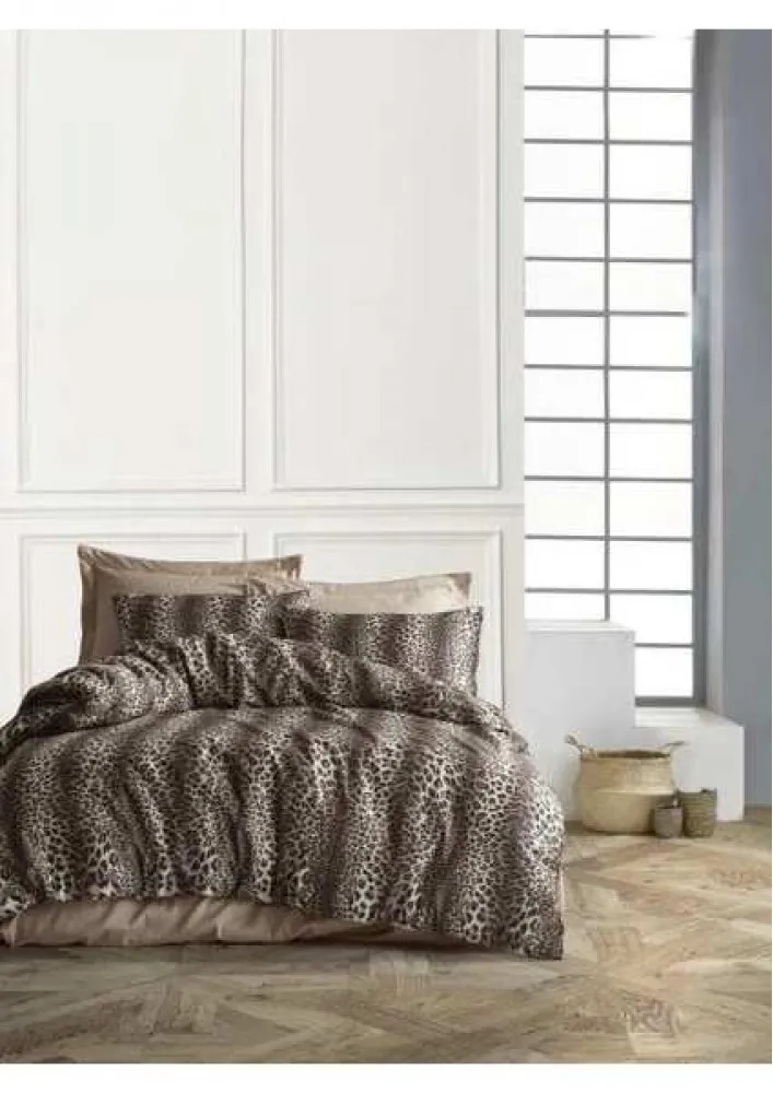 SNOW HOME CONSEPT ÇİFT KİŞİLİK NEVRESİM TAKIMI LEOPAR DESEN