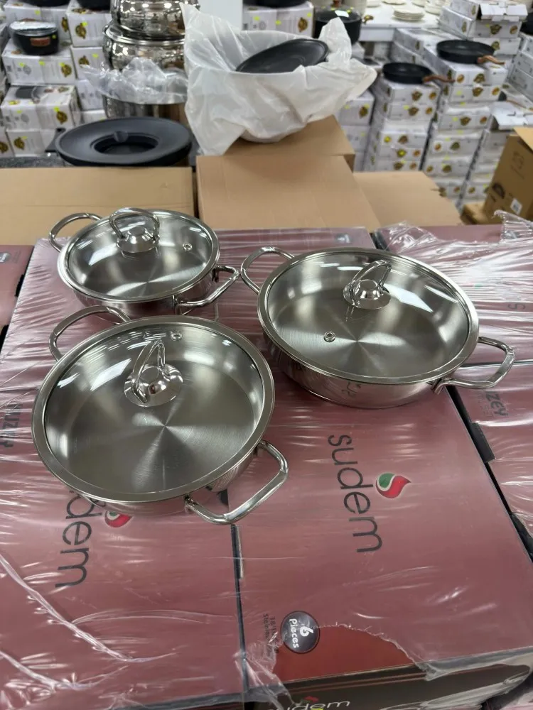 SUDEM 3 LÜ ÇELİK SAHAN SETİ (16-18-20 CM)