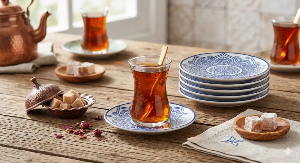 FARİKA PORSELEN 6 ADET DİJİTAL ÇAY TABAĞI